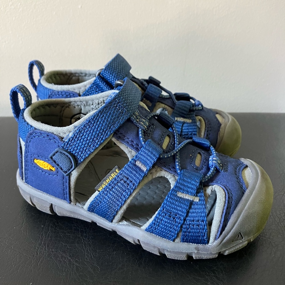 Keen Blue and Gray Sport Sandals with Protective Toe Cap